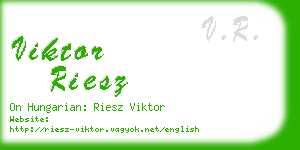 viktor riesz business card